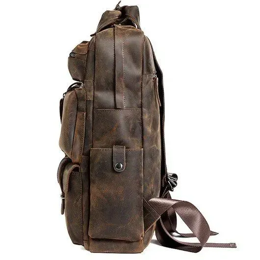 Рюкзак дорожній Vintage 14709 шкіряний Коньячний