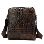 Сумка чоловіча вертикальна з тисненням під крокодила Vintage 14710