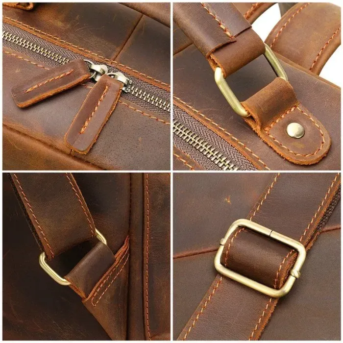 Рюкзак винтажный для ноутбука Vintage 14712 кожаный Коричневый