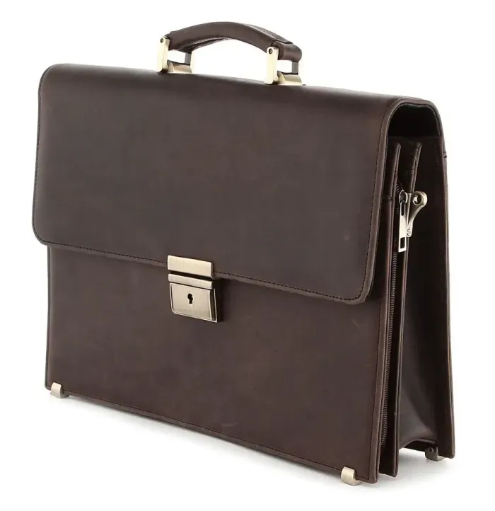Портфель SHVIGEL 00752 із вінтажної шкіри Коричневий