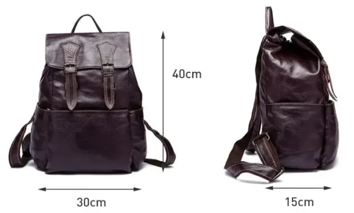 Рюкзак Vintage 14714 шкіряний Сливовий