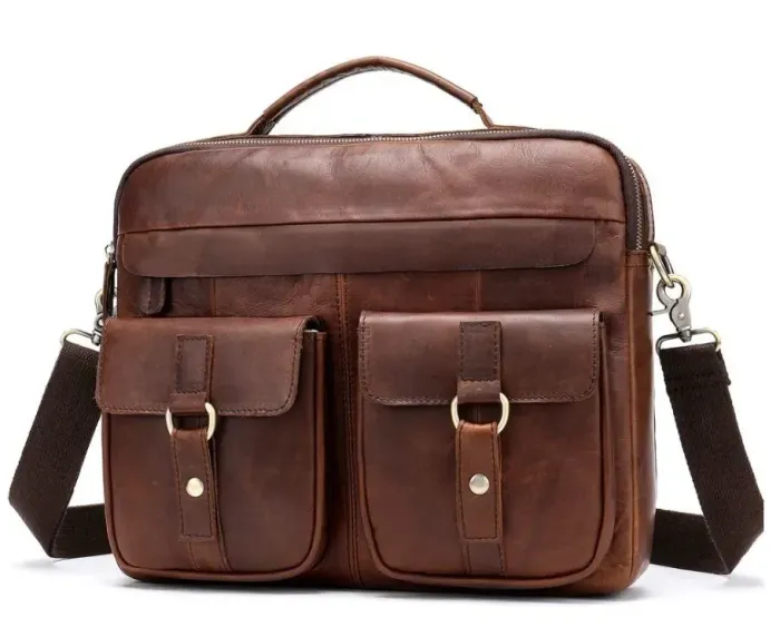 Сумка чоловіча Vintage 14717 Коричнева