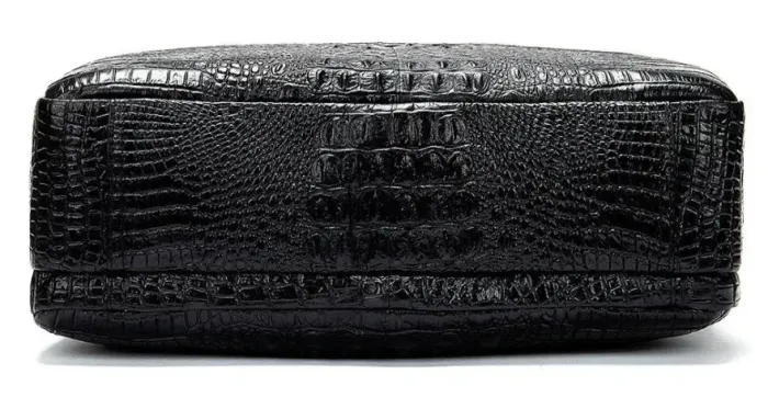 Сумка для ноутбука з тисненням під рептилію Vintage 14718 Чорна