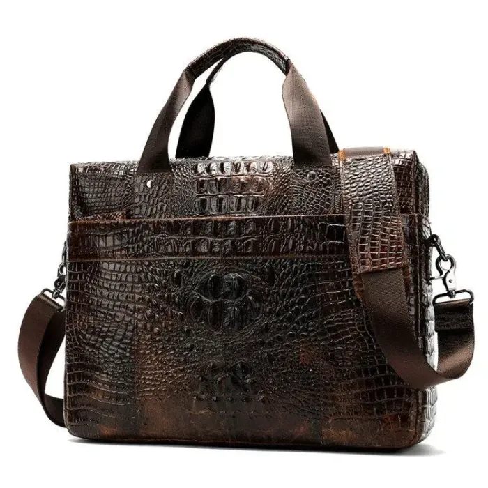 Сумка для ноутбука з тисненням під рептилію Vintage 14719