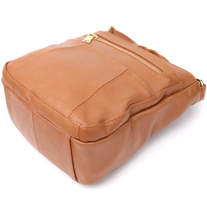 Зручна вертикальна сумка жіноча з натуральної шкіри 15125 Vintage Рудий