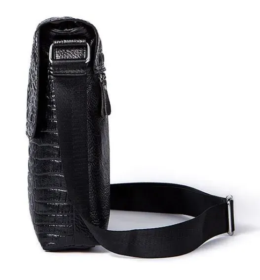 Сумка чоловіча вертикальна з тисненням під рептилію Vintage 14723