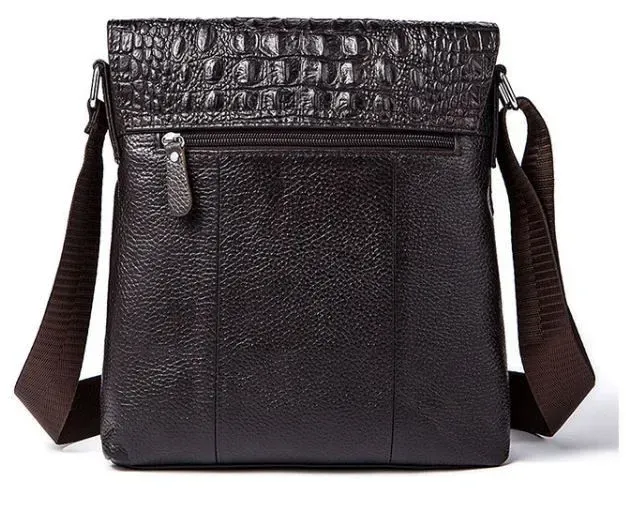 Сумка чоловіча вертикальна з тисненням під рептилію Vintage 14723
