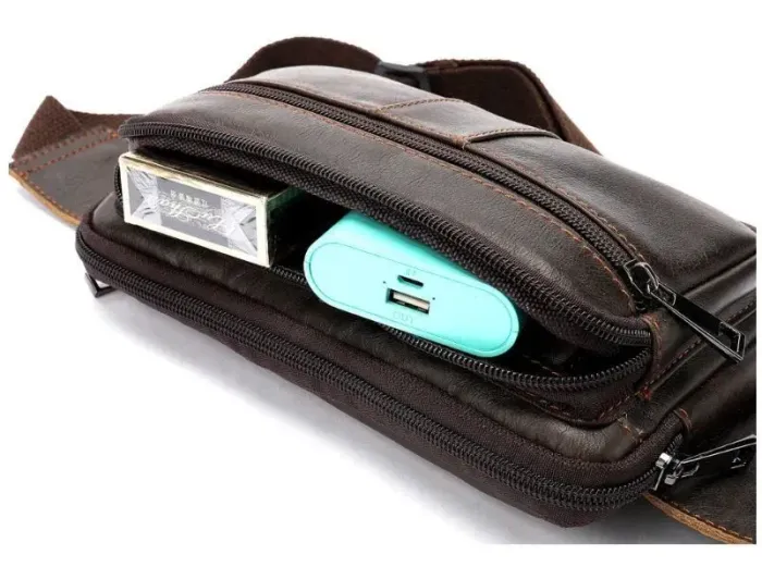 Сумка на пояс Vintage 14727 Коричнева