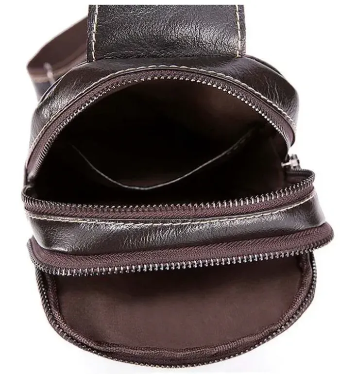 Сумка чоловіча гладка Vintage 14741 Коричнева