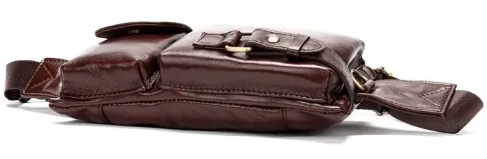 Поясна сумка чоловіча Vintage 14747 Коричнева