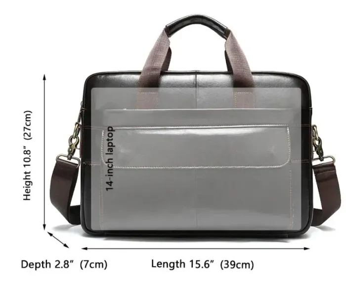 Сумка чоловіча під ноутбук Vintage 14750 Коричнева