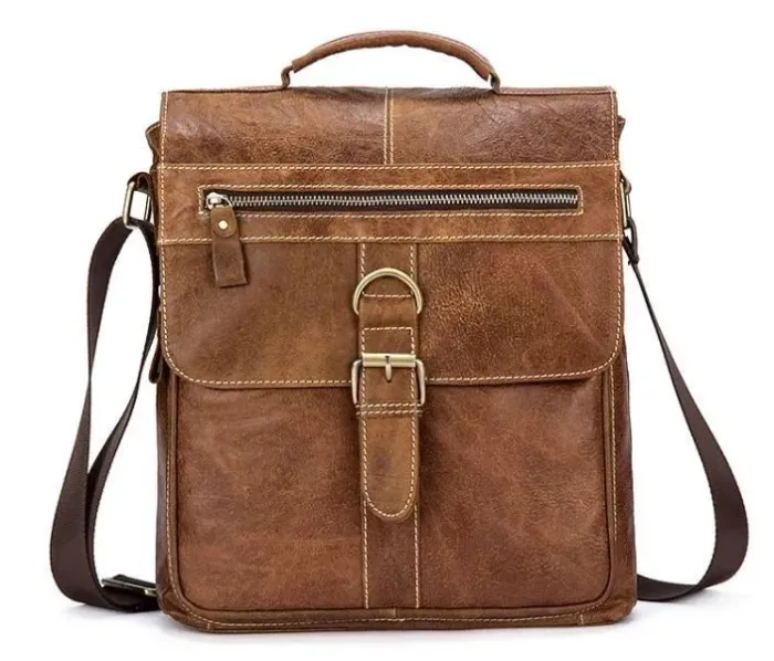 Сумка з потертостями Vintage 14754 Світло-коричнева