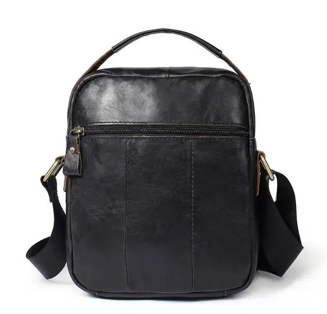 Сумка чоловіча гладка Vintage 14765 Чорна