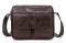 Сумка чоловіча гладка Vintage 14767 Коричнева