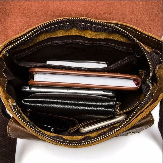 Сумка ретро чоловіча Vintage 14768 Світло-коричнева