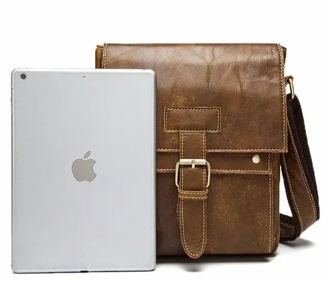 Сумка ретро чоловіча Vintage 14768 Світло-коричнева