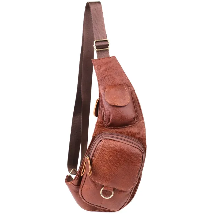 Чоловіча сумка через плече з натуральної шкіри Vintage 22960 Коричневий