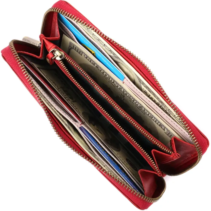 Унікальний жіночий гаманець з матової натуральної шкіри Tony Perotti 20834_1 (2250 rosso) Червоний