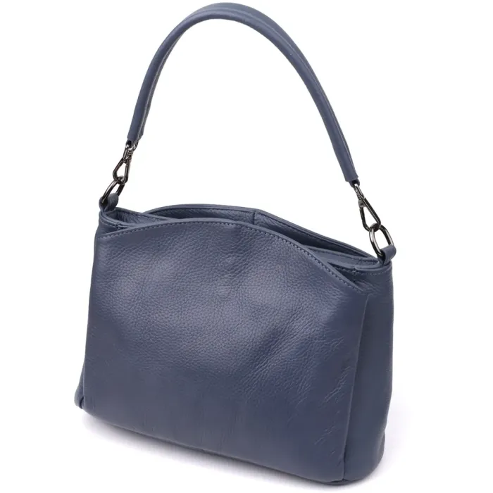 Стильна сумка на плече з натуральної шкіри Vintage 23009 Синій
