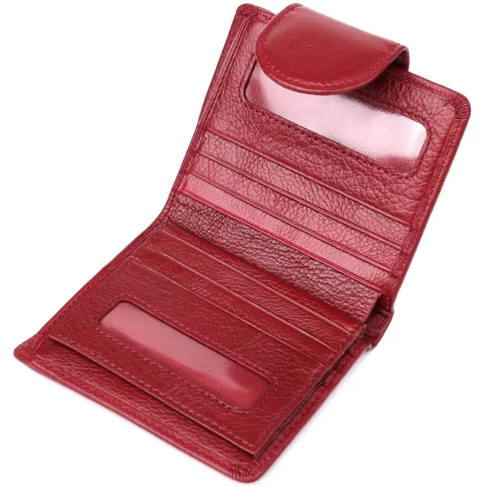 Жіночий гаманець вертикального формату з натуральної шкіри ST Leather 23071 Бордовий