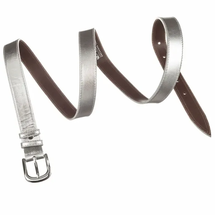 Ремінь шкіряний MAYBIK 15230 Сріблястий