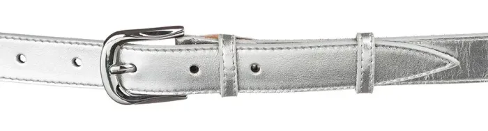 Ремінь шкіряний MAYBIK 15230 Сріблястий