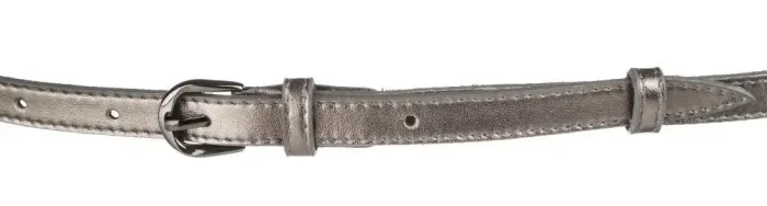 Пояс кожаный MAYBIK 15239 Серый металлик