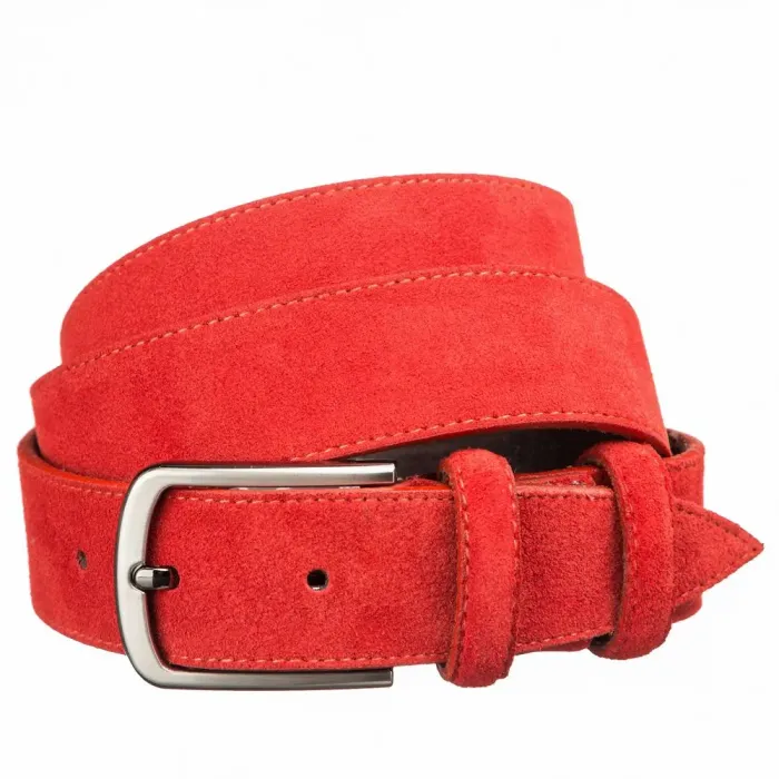 Замшевий ремень MAYBIK 15264 Червоний