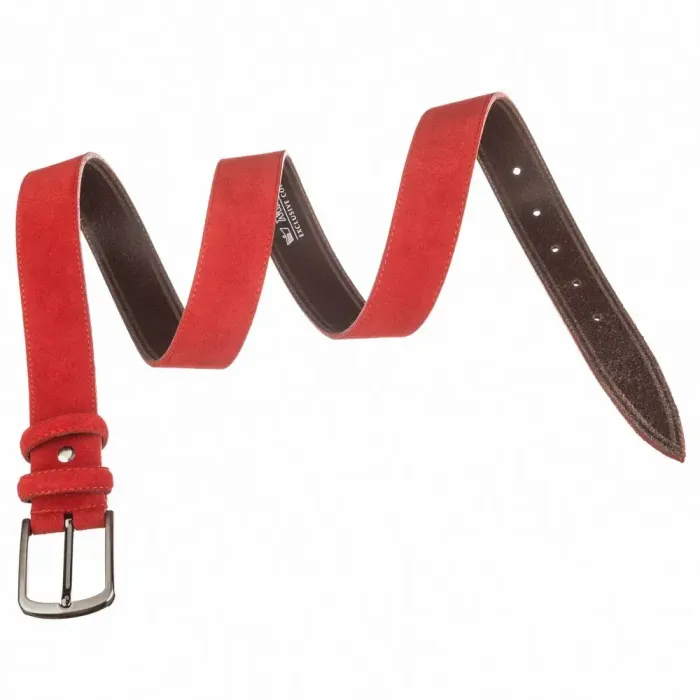 Замшевий ремень MAYBIK 15264 Червоний