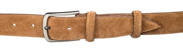 Замшевий ремень MAYBIK 15266 Світло-коричневий