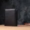 Зручний чоловічий шкіряний гаманець у два складання Vintage 15093 Чорний