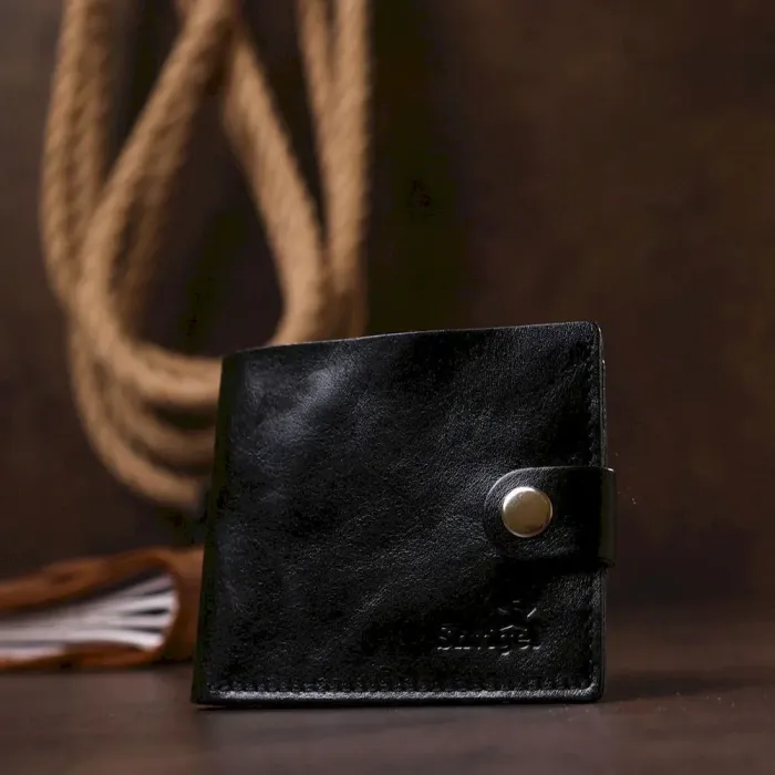 Шкіряне чоловіче портмоне Shvigel 16439 Чорний