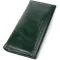 Добротний гаманець у два складення з натуральної гладкої шкіри GRANDE PELLE 22945 Зелений