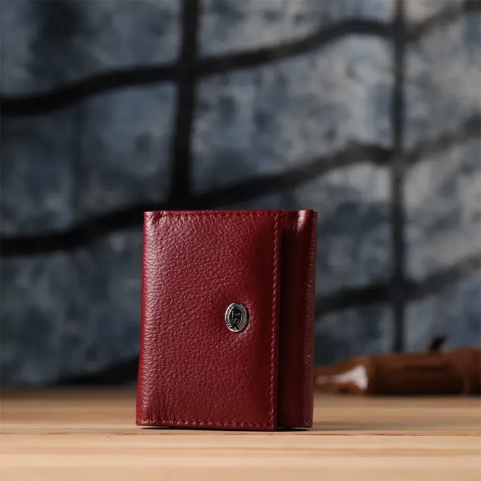 Мініатюрний жіночий гаманець із натуральної шкіри ST Leather 23082 Бордовий