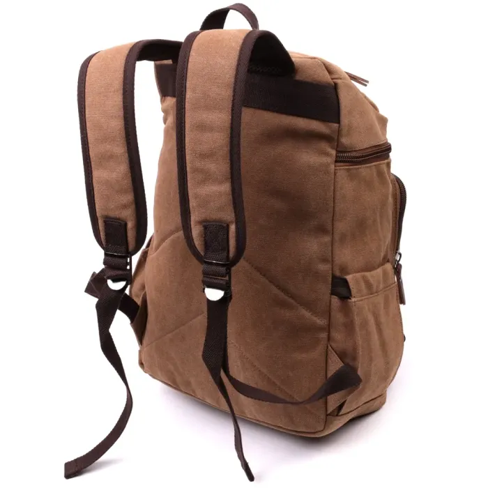 Текстильний рюкзак з кишенею для ноутбука Vintage 15075 Пісочний