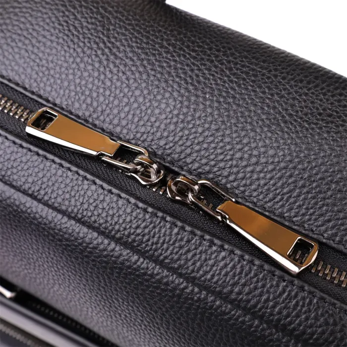 Зручний чоловічий рюкзак з натуральної шкіри Vintage 23052 Чорний