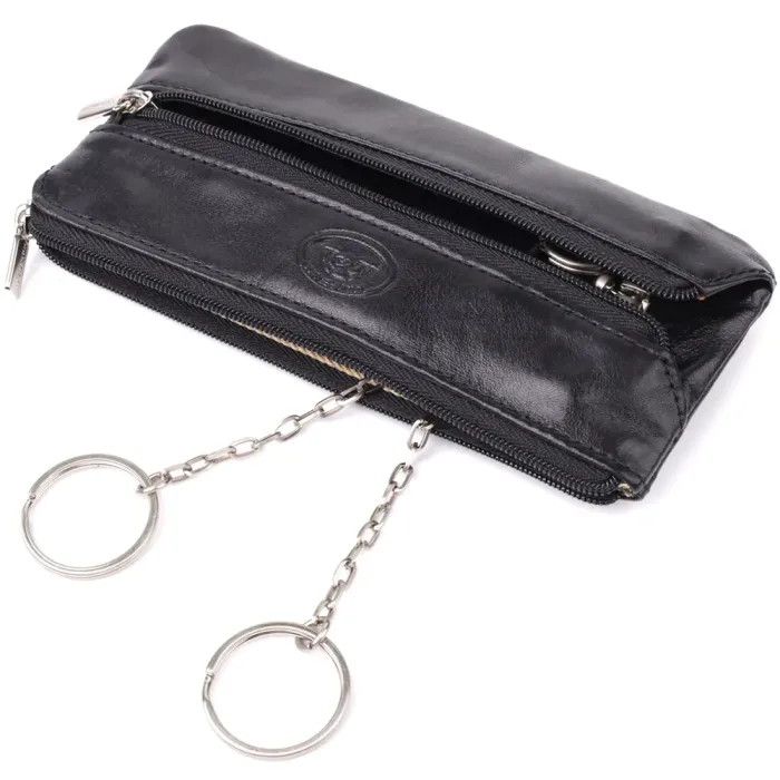 Містка ключниця на одне відділення з гладкої натуральної шкіри Tony Perotti 20851_1 (2686 nero) Чорний