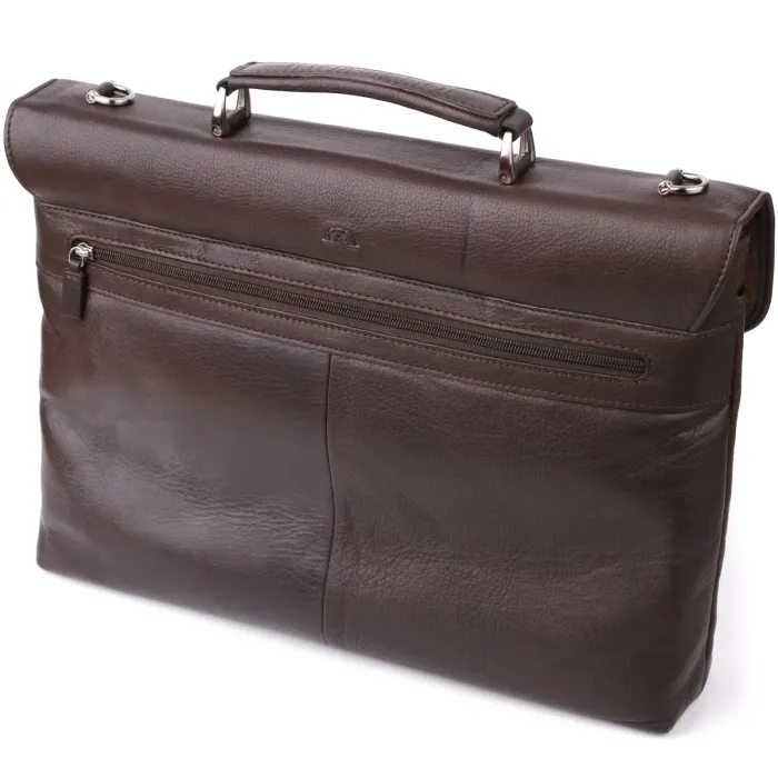 Стильна чоловіча сумка для ноутбука з натуральної шкіри Tony Perotti 20903_1 (9514 moro) Коричневий