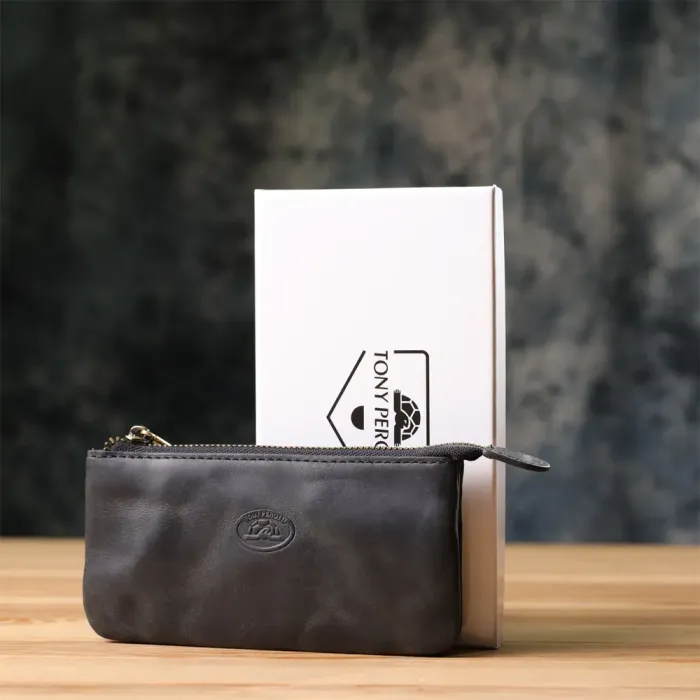 Зручна ключниця на два відділення з матової натуральної шкіри Tony Perotti 20836_1 (3350 nero) Чорний