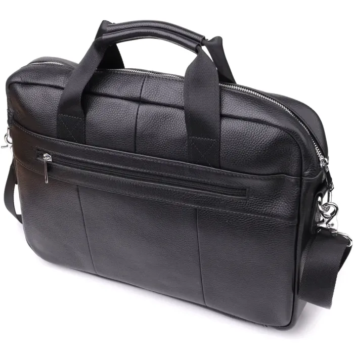 Діловий портфель для чоловіків із натуральної шкіри Vintage 23039 Чорний