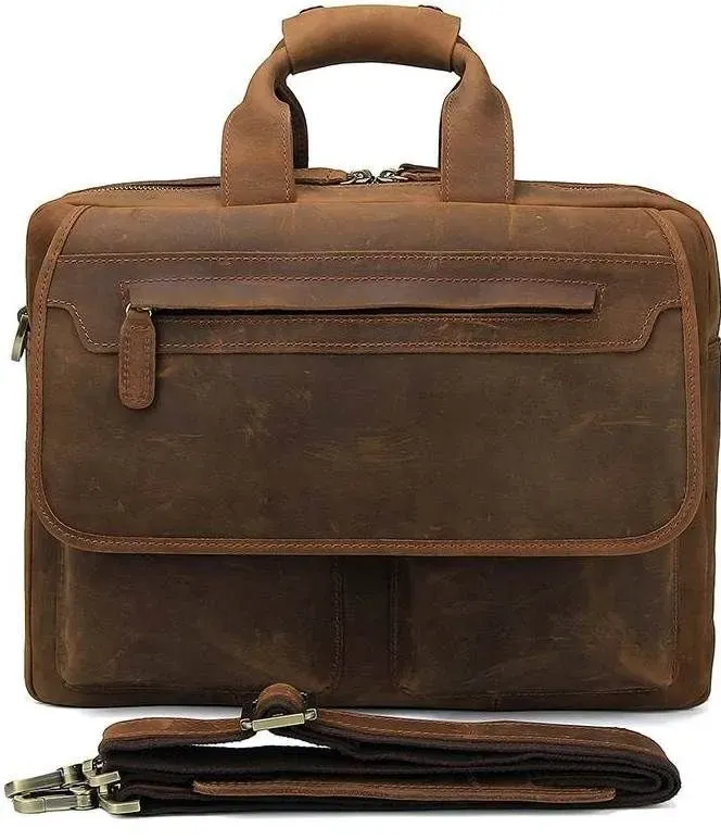 Сумка Vintage 14563 із натуральної вінтажної шкіри Коричнева