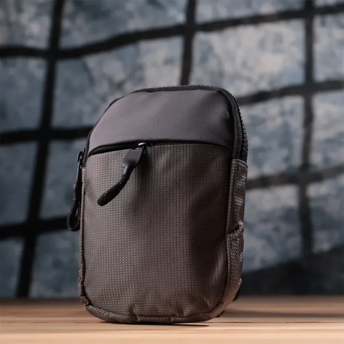 Зручна слінг сумка для подорожей із якісного текстилю Vintage 22869 Сірий