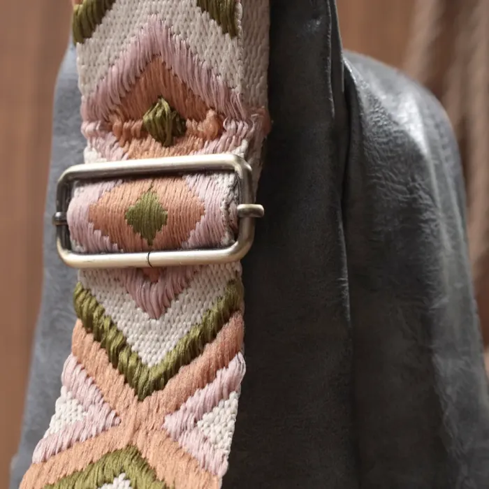 Модна сумка через плече в модному кольорі з екошкіри Vintage 22792 Сірий