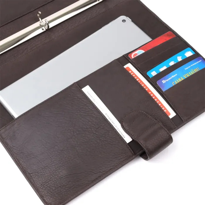 Практичний органайзер із зернистої натуральної шкіри Tony Perotti 20839_1 (2283 moro) Коричневий