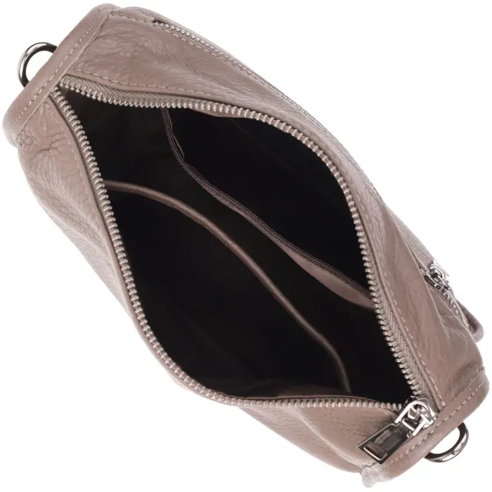 Практична жіноча сумка на плече із натуральної шкіри Vintage 23003 Коричневий