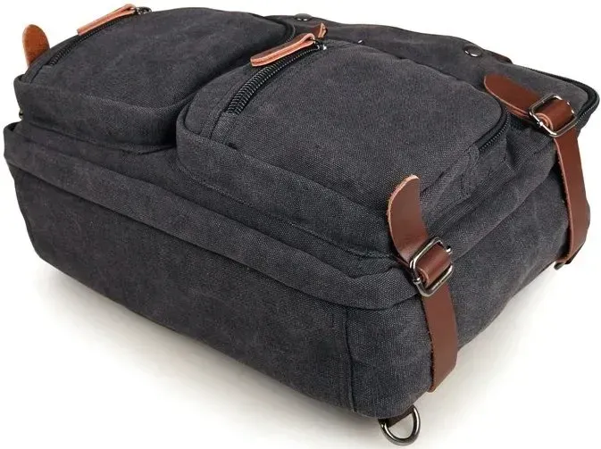 Сумка чоловіча Vintage 14480 трансформер Сіра