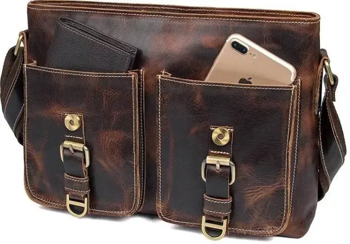 Сумка чоловіча Vintage 14524 Коричнева