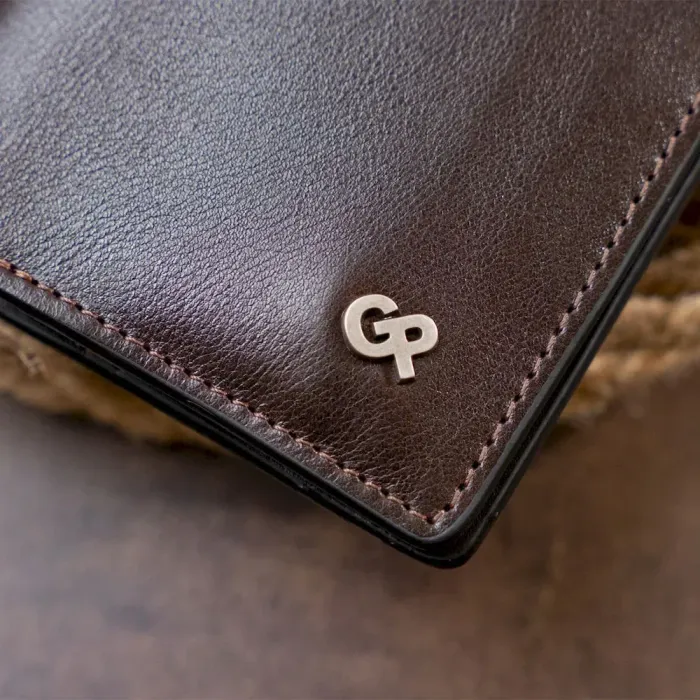 Вертикальне портмоне-кредитниця комбі в гладкій шкірі GRANDE PELLE 11328