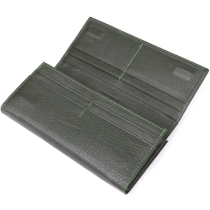 Стильний гаманець для жінок з монетницею із натуральної шкіри ST Leather 23106 Зелений