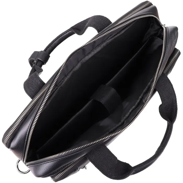 Зручний портфель для чоловіків з натуральної шкіри Vintage 23042 Чорний